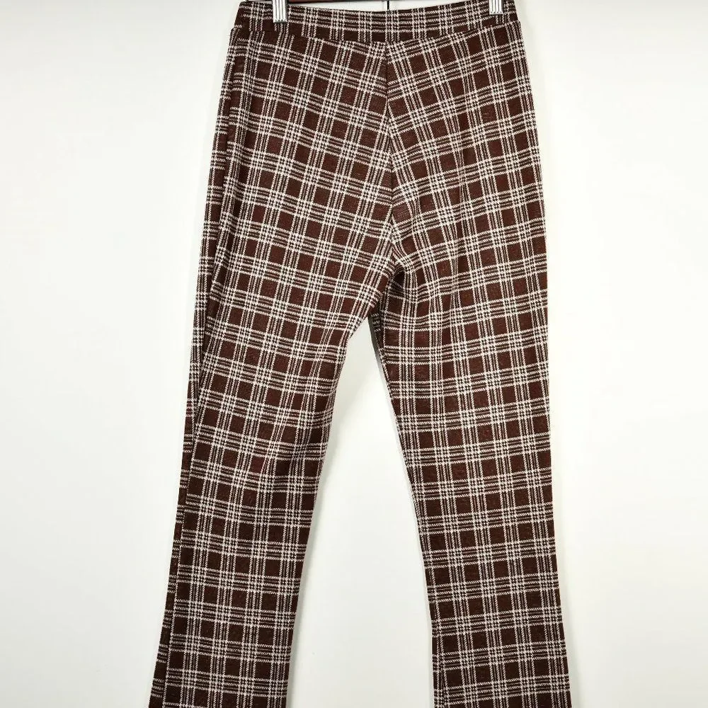 Plaid Urban Renewal Womens Slit-leg Pants with Flare Crop Y2K - Picture 6 of 6